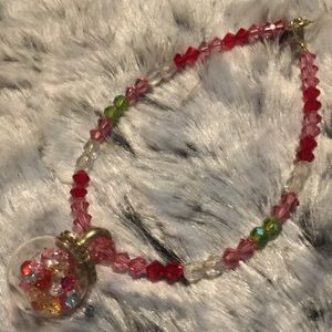 Multicolor Swarovski Crystal Filled Glass Bracelet